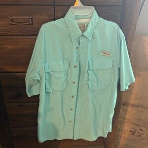 Men's Casual Button Down Shirt - Aqua
